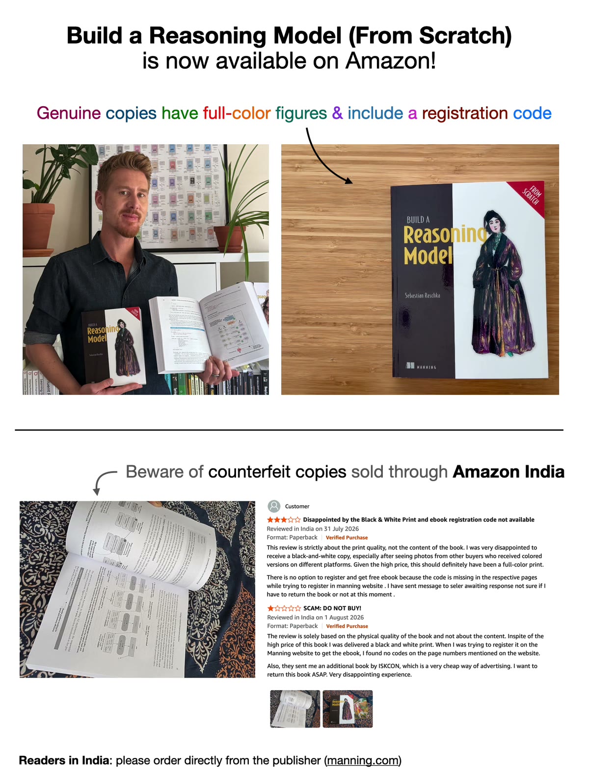 Build a Reasoning Model From Scratch Is Now on Amazon