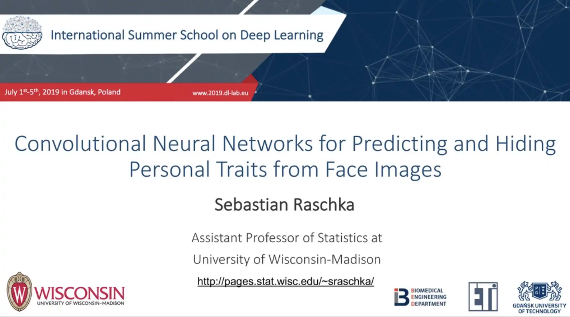 Picture from my talk in Gdansk 2019